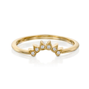 טבעת יהלומים כתר טיפות גודל M