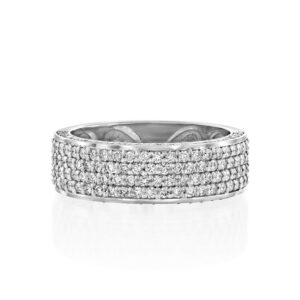 טבעת יהלומים לגבר רחבה ומרשימה