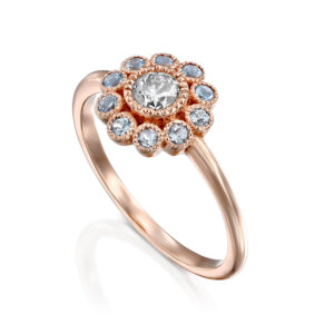 טבעת יהלומים פרח ADR-00459-1