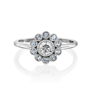 Flower Diamond Engagement Ring- MAGNOLIA