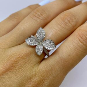 טבעת יהלומים פרח יוקרתית ADR-00349-8