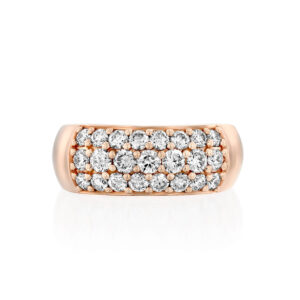 טבעת יהלומים גדולה עגלגלה ומרשימה מאד