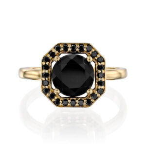 Amazing Black Diamond Ring Vintage Style MONTANA