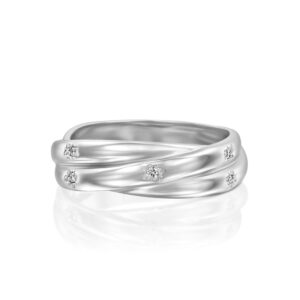 Three Combined Rings Diamond Ring JOLANA