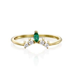 טבעת אמרלד מרקיז כתר מיוחד JULIA