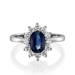 טבעת דיאנה עם ספיר כחול DIANA