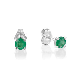 עגילי אמרלד ירוק צמודים 0.60ct