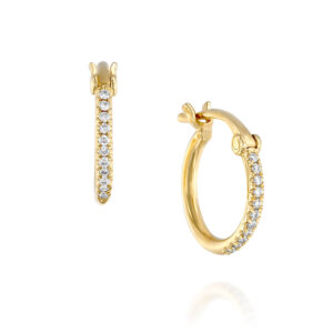 עגילי חישוק יהלומים אופנתיים