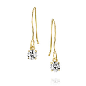 עגילי יהלום חוט נתלים 0.60ct