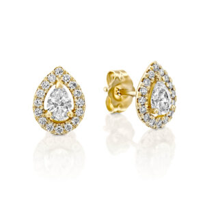 Pear Shaped Lab Diamond Stud Earrings