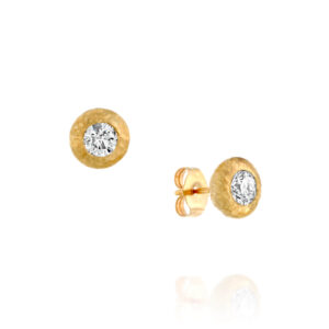 עגילי יהלום מעבדה ספוגניה סטייל וינטג'