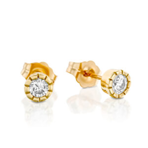 עגילי יהלום פיירו מילאנו צמודים