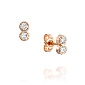 עגילי יהלומים זוג כוסות