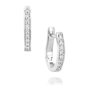 עגילי יהלומים חישוק קטנים 0.16 קראט