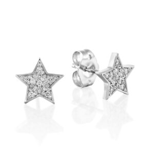 עגילי יהלומים כוכבים