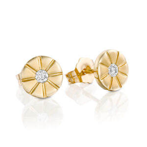 עגילי שמש יהלומים צמודים