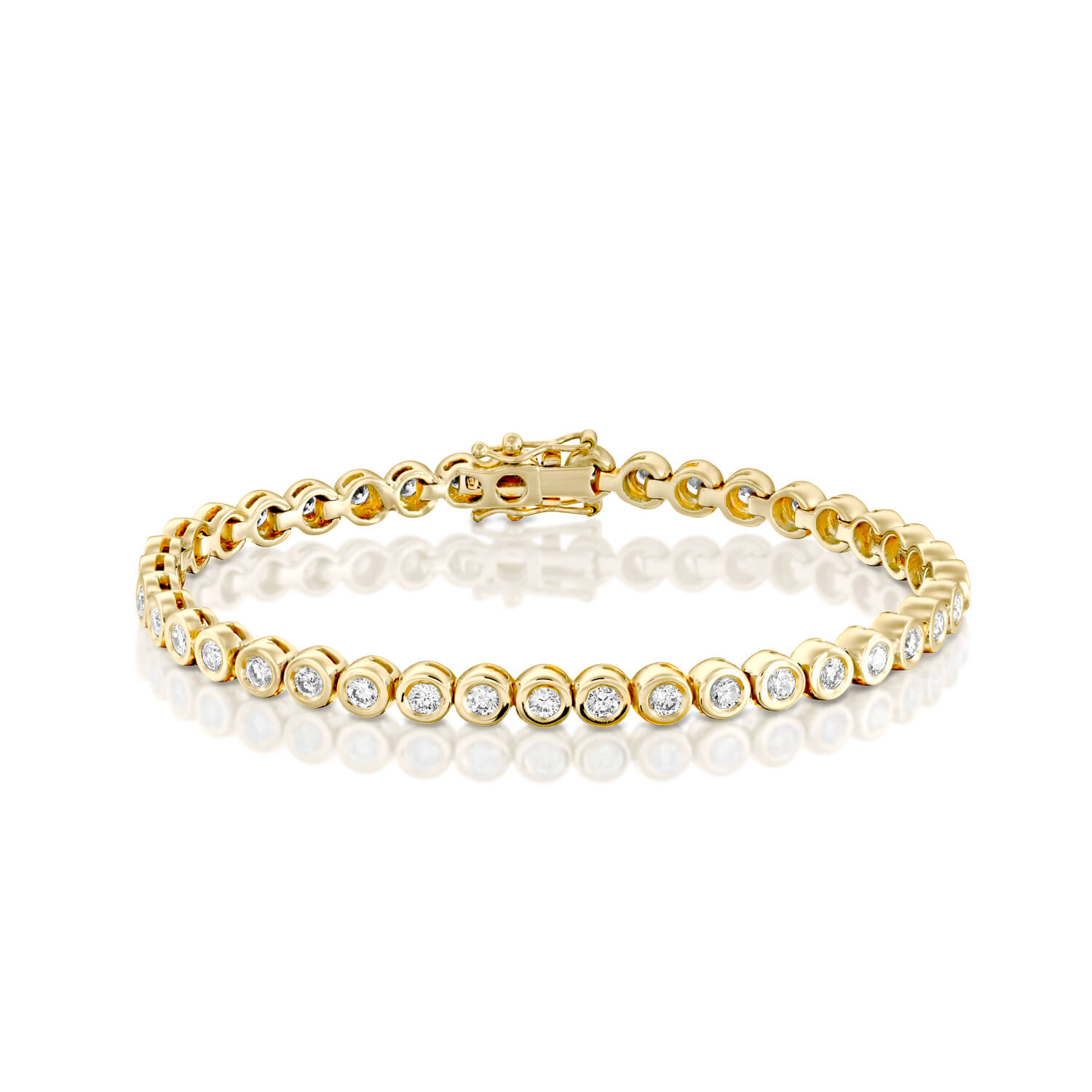 Bezel Donut Diamond Tennis Bracelet - DIAMOND HOUSE