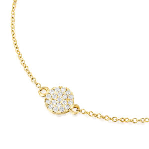 Round Plate Diamond Bracelet