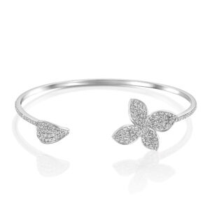 Solid Diamond Bracelet Petals