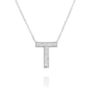 שרשרת יהלומים אות T