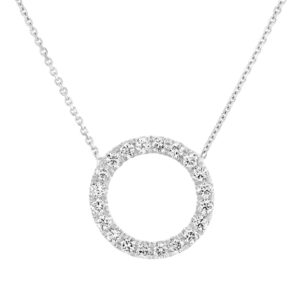 Open Circle Diamond Necklace 0.55ct