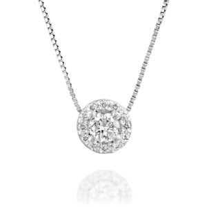 שרשרת יהלומים הילה סגורה 0.29