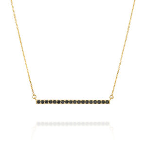 שרשרת יהלומים שחורים פס