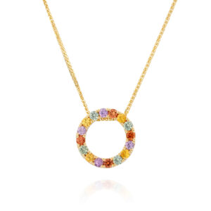 שרשרת ספירים צבעוניים במעגל אינסופי