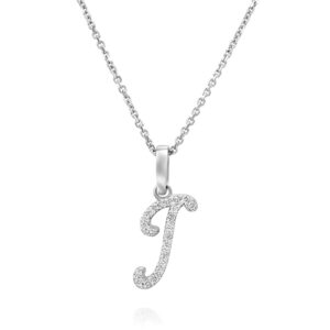 תליון אות משובץ יהלומים