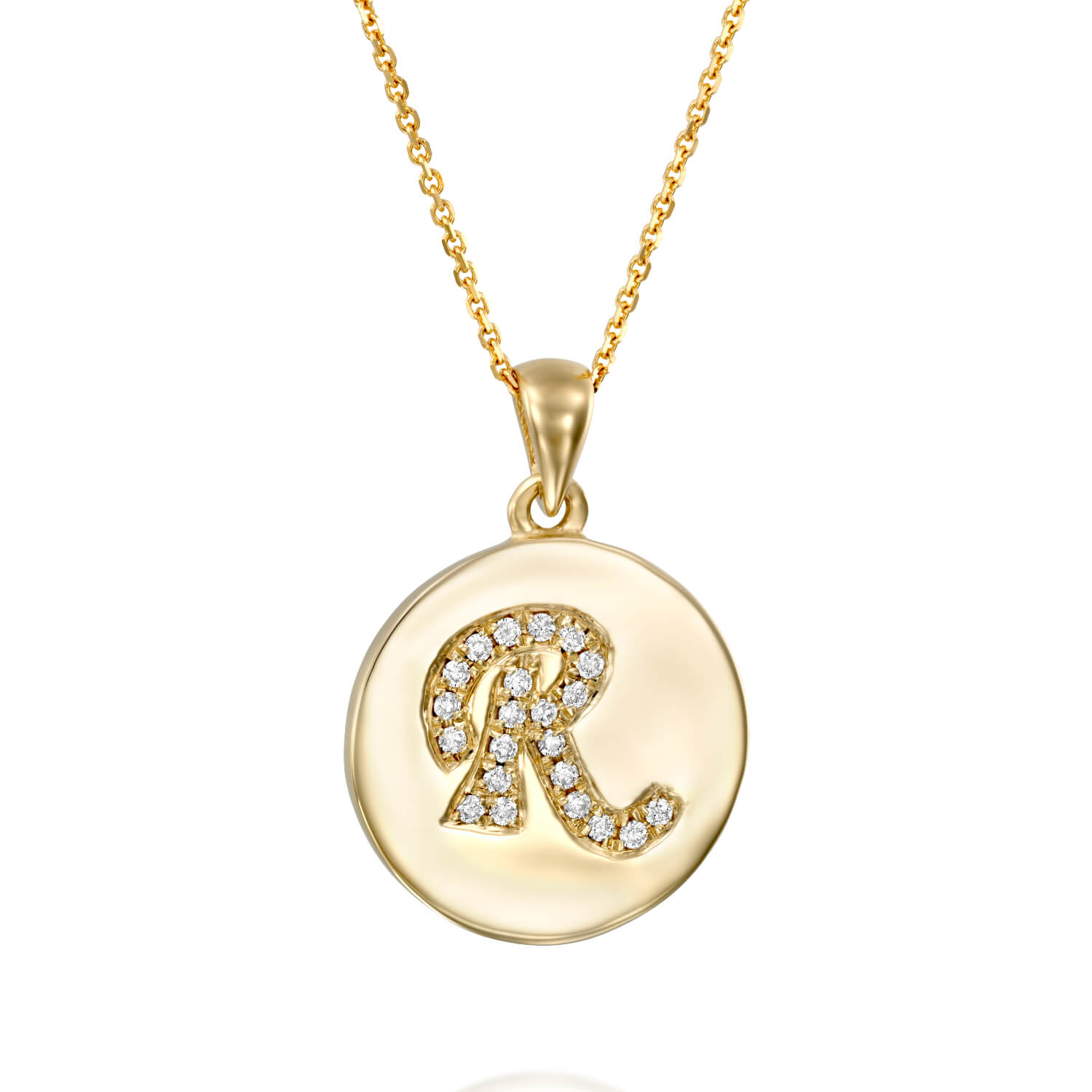 Gold Plate Diamond Name Pendant DIAMOND HOUSE