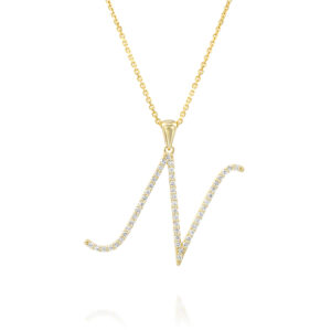 תליון יהלומים אות אופנתי גודל בינוני ADP-00409-1