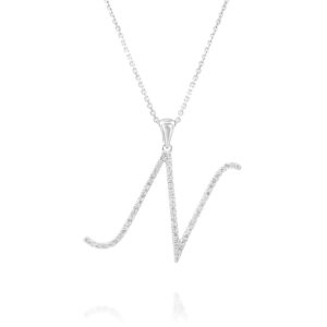 Fashionable Letter Diamond Pendant Medium Size
