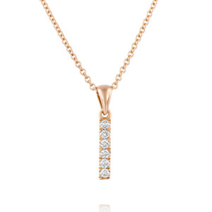 תליון יהלומים לוחית קטנה 0.10ct