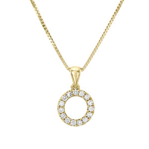 Small Open Circle Pendant 0.21ct