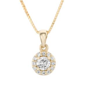 Halo Diamond Necklace 0.29ct