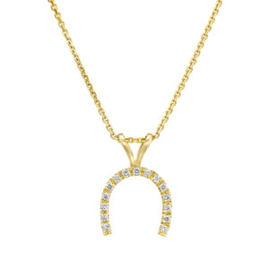 תליון יהלומים פרסה הפוכה