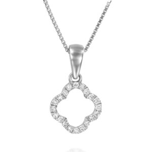 Delicate Clover Diamond Pendant