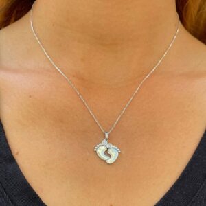 תליון כפות רגליים עם יהלומים ADP-00348-7