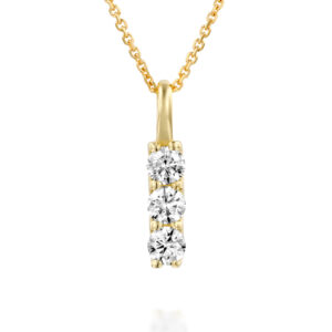 תליון שלושה יהלומים 0.60ct